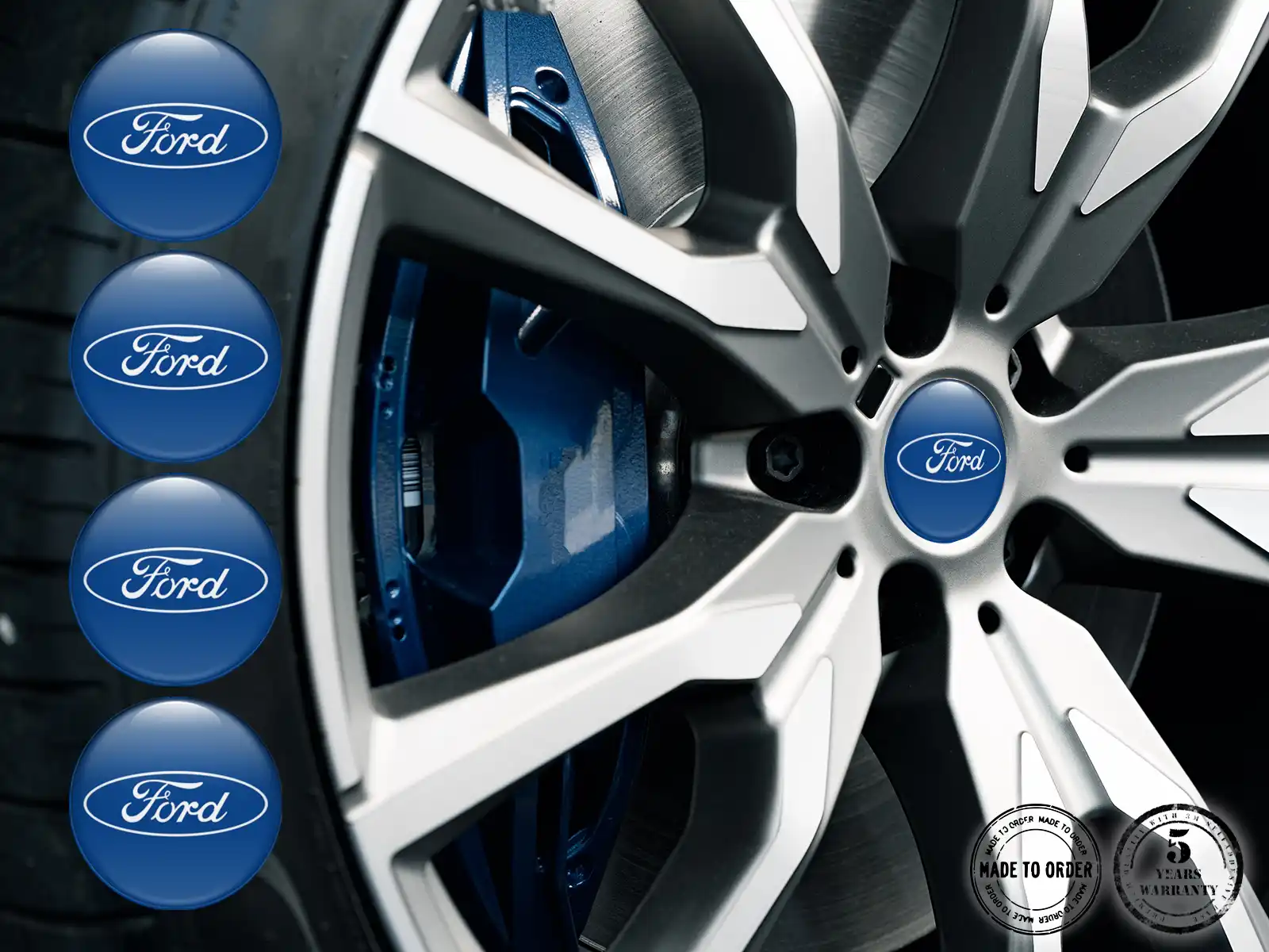 Ford Pegatina Silicona Edición Emblemas de Aro Custom
